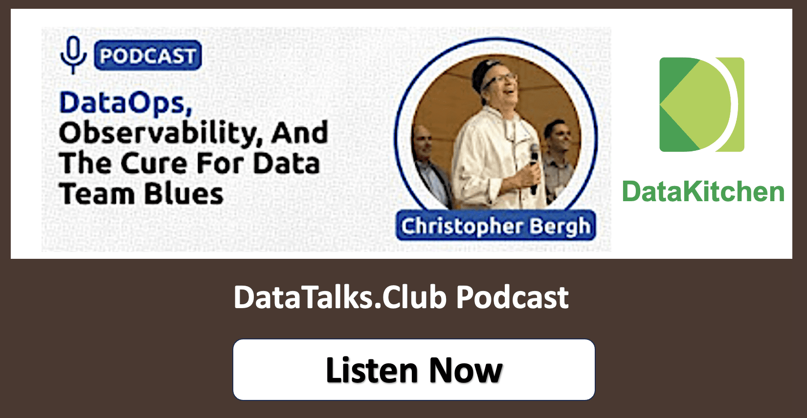 Podcast:  DataOps, Observability, and The Cure for Data Team Blues on DataTalks.Club